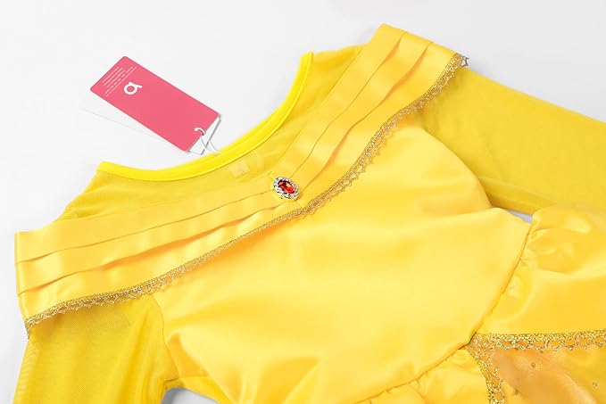 ReliBeauty Little Girls Princess Costume Dress up with Accessories, Yellow