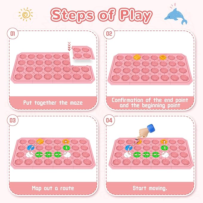 Logic Road Builder Games Toys: STEM Toys for 4 Year Old Kids Montessori Board Game Brain Teaser Puzzles Preschool Learning Activities Educational Toy for Toddler Ages 3 5 6 7 8-12 Boys Girls Gifts