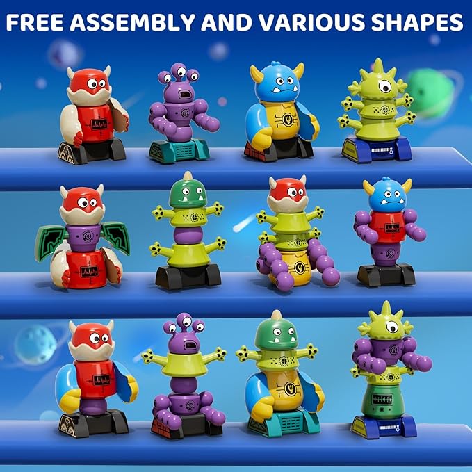 Magnet Robot Toys for Kids 3-5 - Magnetism Stacking Transform Boys Toys for Ages 5-7 with Storage Box, Set for Toldllers Age 3-8 Years Old Girls, Christmas and Birthday Gifts