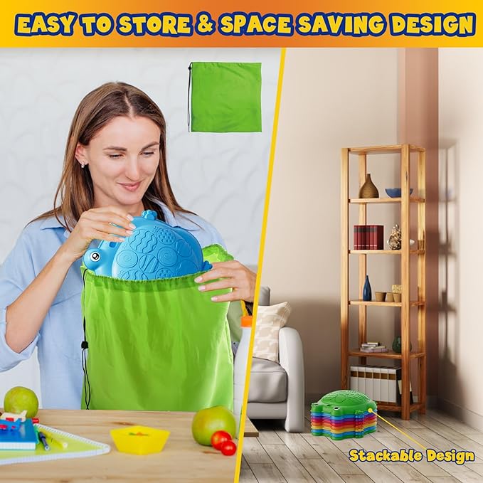 Stepping Stones for Kids, 8PCS Non-Slip Toddler Balance Steps Stones, Obstacle Courses Sensory Toys, Coordination Game Gift for Boys Girls Indoor Outdoor Play
