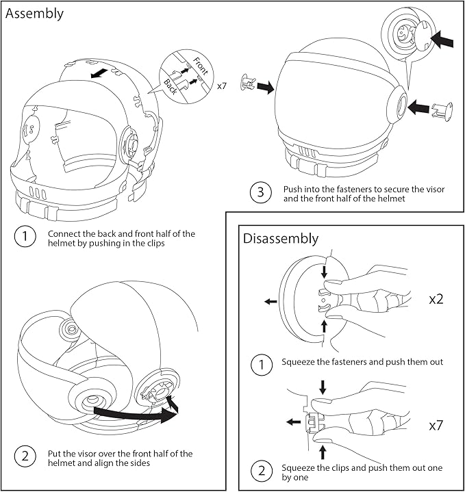 Spooktacular Creations Astronaut Helmet for Kids with Movable Visor Pretend Role Play Accessory Toy Set Halloween Costumes