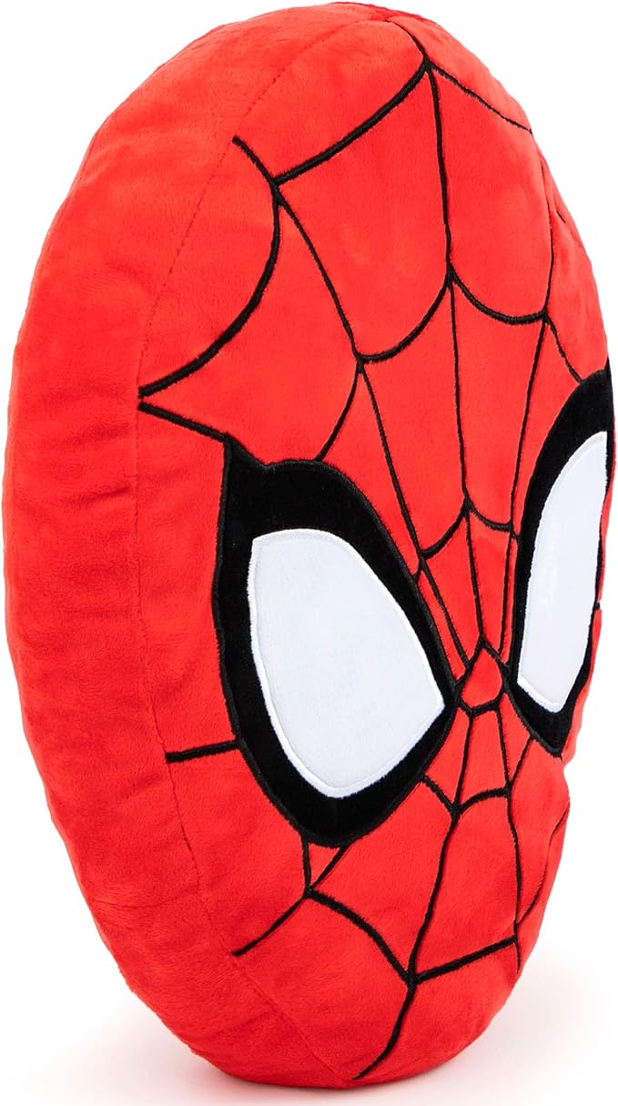 Jay Franco Marvel Spiderman Shaped Decorative Pillow - Kids Super Soft Throw Plush Pillow - Measures 15 Inches (Official Marvel Product)