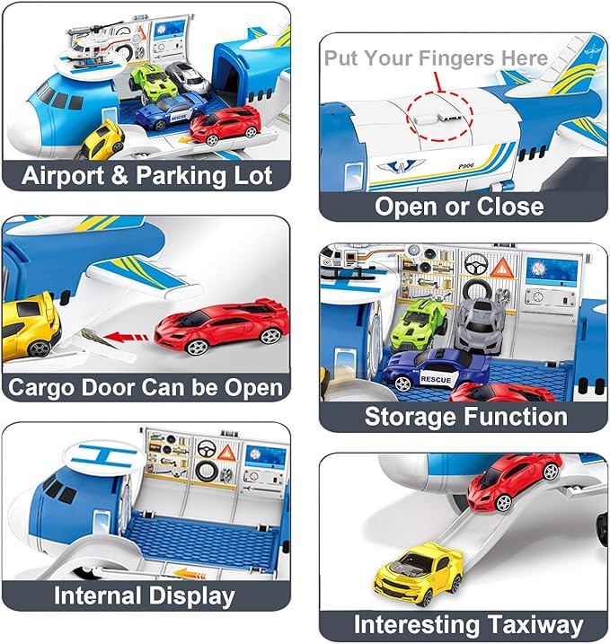 Airplane Toy, Airplane Toys for 3 Years Old, Toy Airplane for Boys Age 4-7, Airplane Toys for Toddlers, Toys for 2 3 4 5 Years Old, Aeroplane Toy, Plane Toy for Birthday