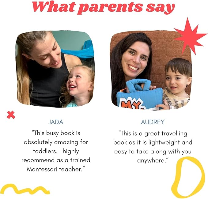 My Quiet Book - Toddler Plane Activities, Car Airplane Montessori Busy Board Book for Toddlers 1-3 - No Parts to Get Lost - Gifts for 1 2 3 4 Year Old Girl, Birthday Gifts Toys Age 2-4