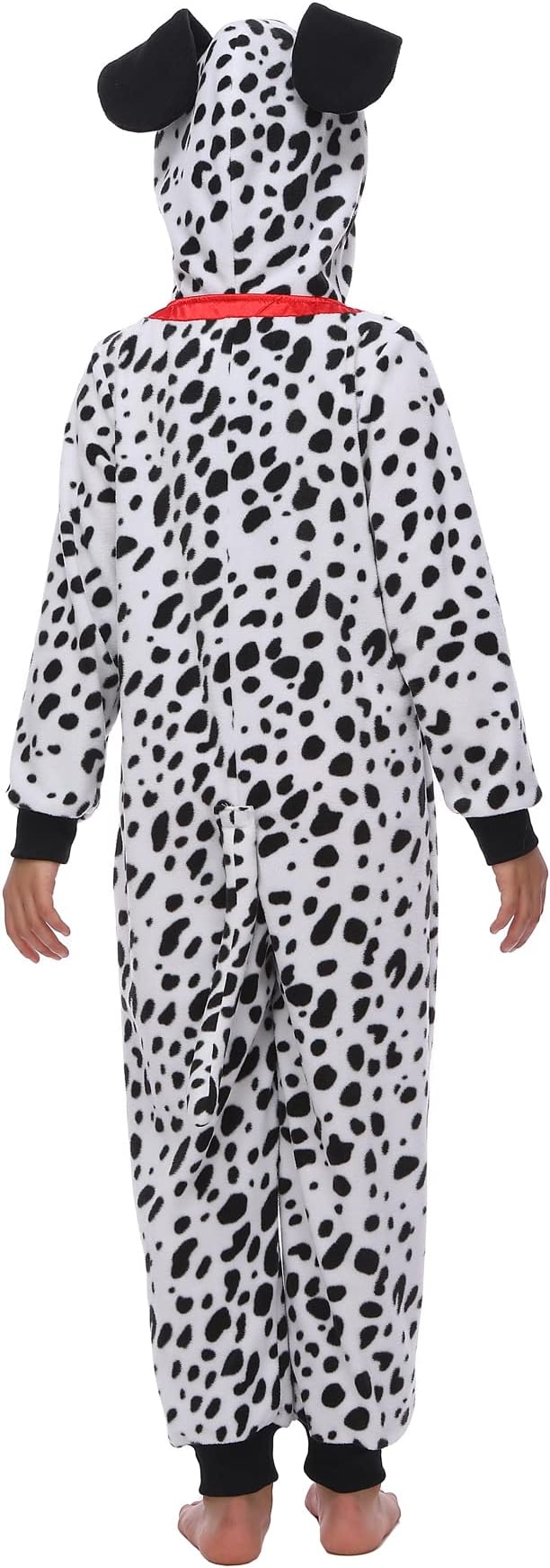 Sincere Party Dalmatians Onesie Costume for Kids,Made of Fleece Spotted Dog Onesie Dress Up S(4-6)
