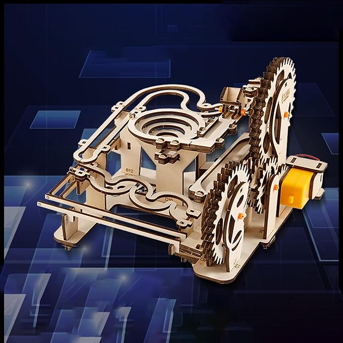 3D Wooden Brain Teaser Puzzles for Adults Teens Marble Run Model Building Kits Toys DIY Crafts Brian Teaser Wooden Puzzles with Roller Coaster Building Set Gift for Adults Teens