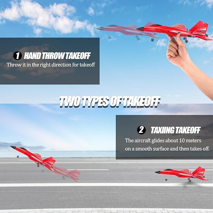 Remote Control Airplane for Kids, 2 Channels Foam RC Planes Wireless Toy,Hobby RC Glider Aircraft for Beginners Boys Girls Adult Yellow