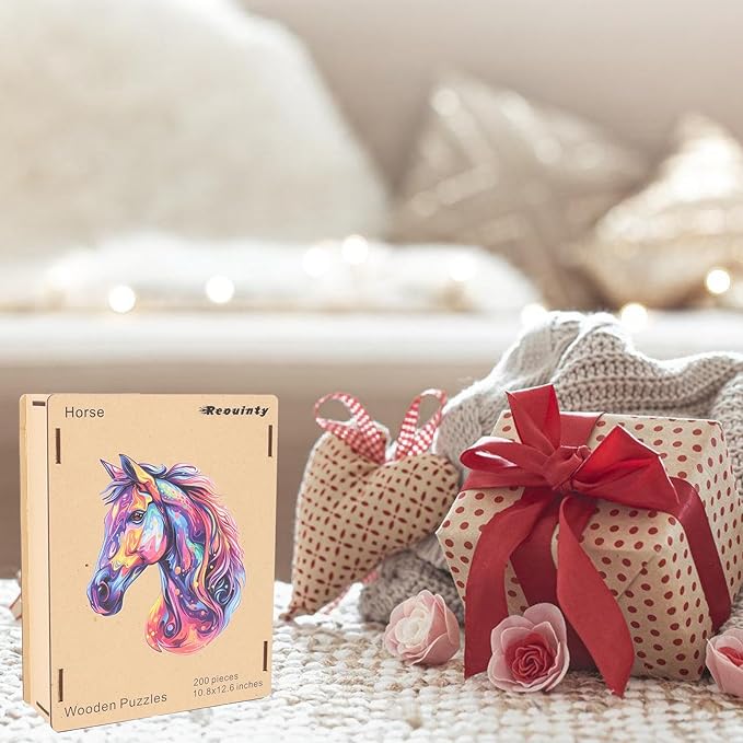 Wooden Puzzles for Adults, Liberty Cool Wooden Jigsaw Puzzles(10.8 * 12.6in-200pcs), Unique Shape Animal Adult Pieces, Irregular Wood Puzzles Best Gift for Adults and Kids Family Game