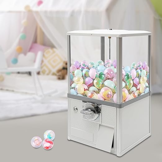 25 Cents Candy Vending Machine, Gumball Machine Commercial Toy Capsule Dispenser Prize Machine for 1.77-1.97in Gadgets, Vending Machine for Game Stores and Retail Stores, Blue