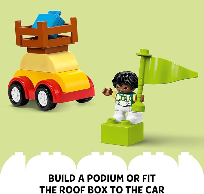 LEGO DUPLO Classic Cars and Trucks Brick Box Playset, Educational STEM Toy, Preschool Toy Building Set for Toddlers Aged 18 Months Plus, Learning Toy to Develop Fine Motor Skills, 10439