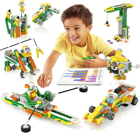 Q Robot Building Kit, 20-in-1 Programmable APP RC Car Robotics Coding Kit, STEM Projects Educational Birthday Gifts for Boys Girls Kids Aged 6-12 (233 Pieces)