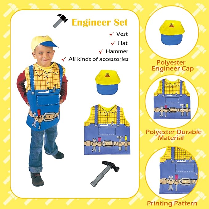 Dress Up Trunk for Kids, Pretend Dress Up Collection with Accessories, Halloween Dressup for Role Play