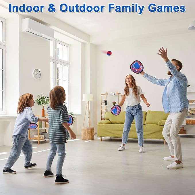 Toss and Catch Game Ball Set Beach Pool Outdoor Toys for Kids Ages 3-4 5-7 8-12, Toddler Baseball Training Glove Yard Games Backyard Outside Toys for 3 4 5 6 7 8 Year Old Boys Girls Gift