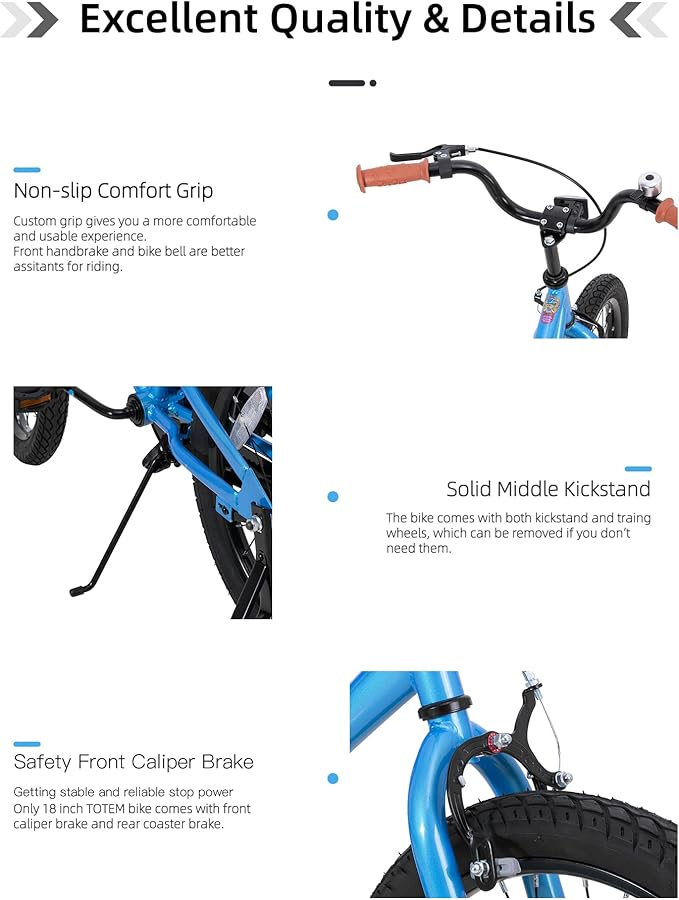 JOYSTAR Kids Bike for Ages 2-12 Years Old Boys Girls, 12-20 Inch BMX Style Kid's Bikes with Training Wheels, Children Bicycle for Kids and Toddler, Multiple Colors