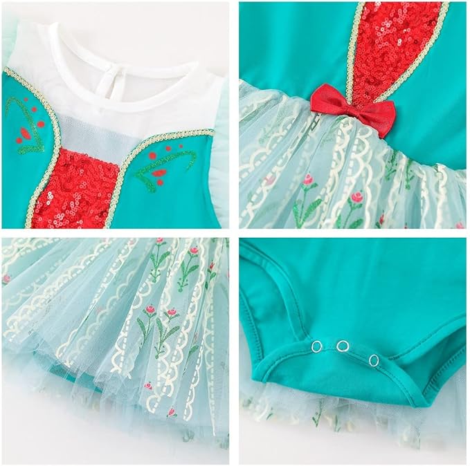 DYMCII Baby Girls Princess Ballet Dress Short Sleeve Leotards Skirted Tutu Dancewear Halloween Christmas Party Fancy Costume