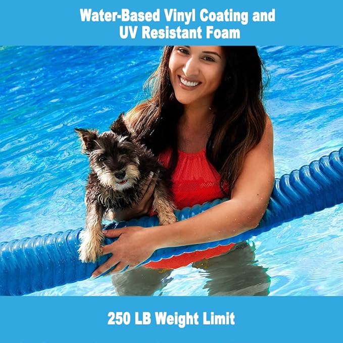 IMMERSA Jumbo Swimming Pool Noodles, Premium Soft Water-Based Vinyl Coating and UV Resistant Foam Noodles for Swimming and Floating, Lake Floats, Pool Floats for Adults and Kids.