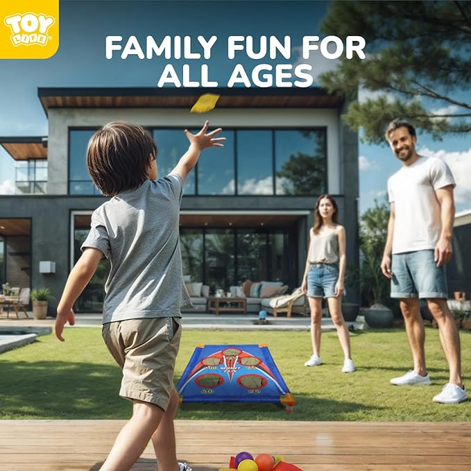 TOY Life Bean Bags Toss Carnival Game, Cornhole, Outdoor Toys for Kids Ages 4-8, Backyard Game Sports & Outdoor Play, Outside Toys for Ages 5-7, Family Lawn Yard Games Birthday Party, Gift for Boys