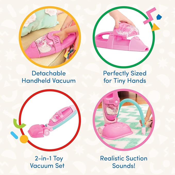 Battat- Play Circle- House Cleaning Set For Kids – Toy Vacuum – Hand Vacuum For Toddlers- Pretend Play – 3 years +