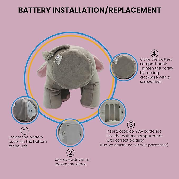 Dimple Kaia Peek A Boo Elephant Toy, Interactive Singing Stuffed Elephant Plush with Moving Ears, Musical Stuffed Animal for Babies and Toddlers, Adorable Elephant Baby Toy