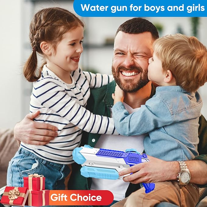Water Guns for Kids Adults, 4 Pack 400CC/40ft Long Range High Capacity Squirt Guns Toy, Pool Toys Water Toys for Swimming Pool Beach Sand Outdoor, Summer Gifts for Boys Girls
