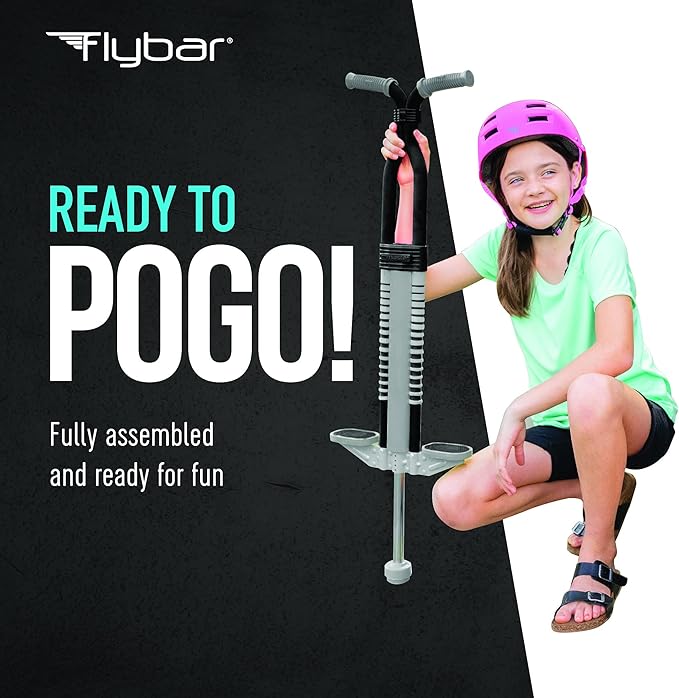 Flybar Master Pogo Stick, Ages 9+, 80 to 160 lbs, Easy Grip Handles, Anti-Slip Pegs, Outdoor Toys for Boys Girls, Outside Toys for Kids, Teens Tweens