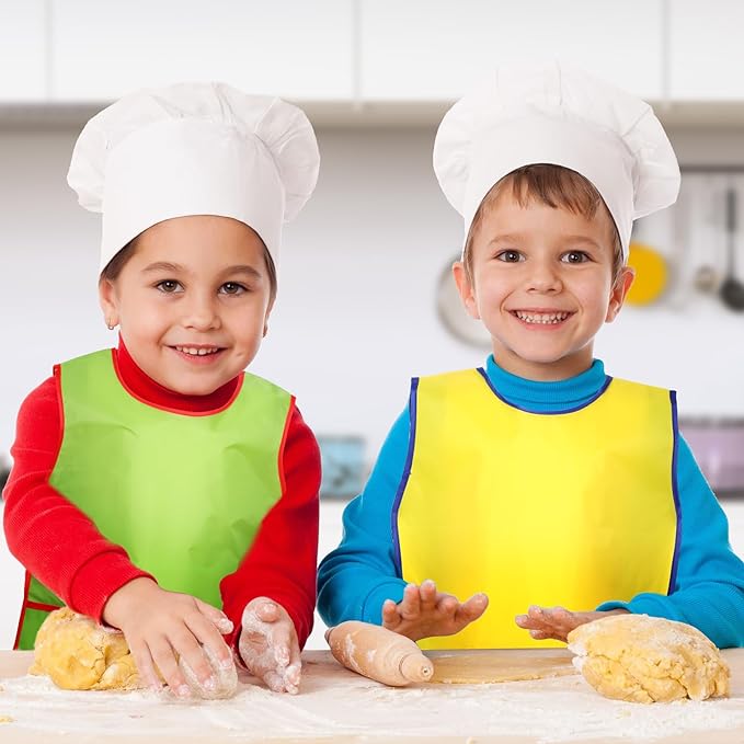 12 Pcs Art Smock for Kids Waterproof Painting Aprons Sleeveless Children with Pockets Age 3 to 8 Paint Craft Activity