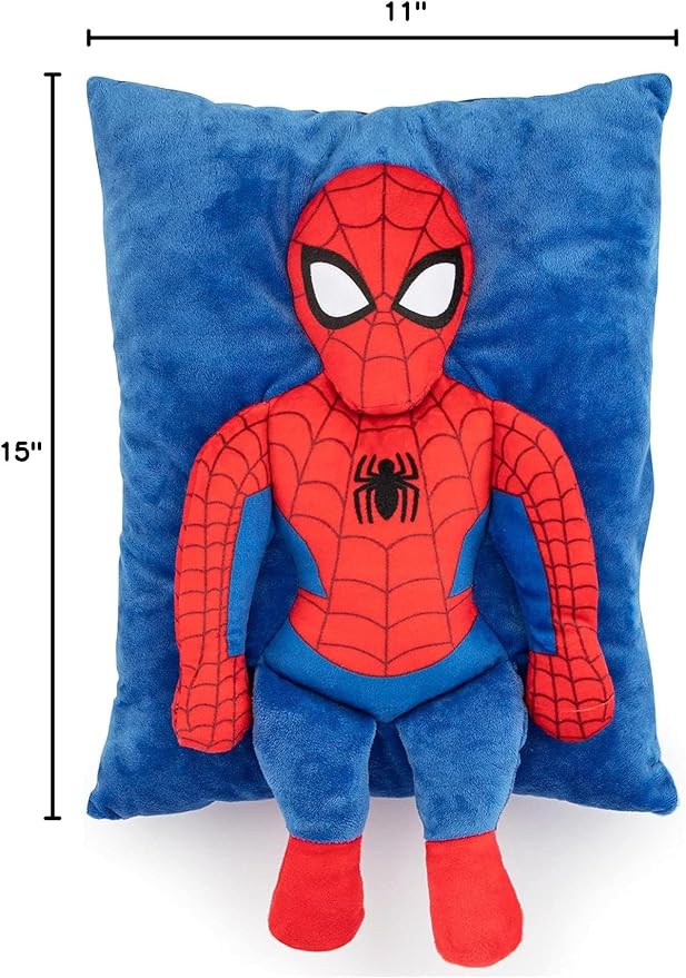 Jay Franco Marvel Spiderman 3D Snuggle Pillow - Super Soft – Measures 15 Inches (Official Marvel Product)
