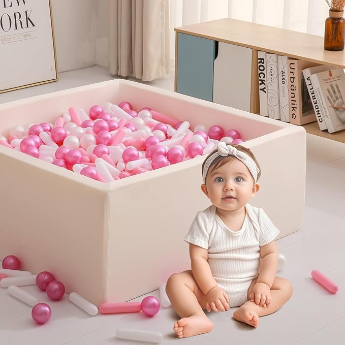 Ball Pit Balls and Strips for Ball Pits, 50 200 500pcs Cute Plastic Star Toy Balls for Kids, Baby Toddler 1-3 Birthday, Bounce House, Play Tent, Baby Pool Water Toys, Party