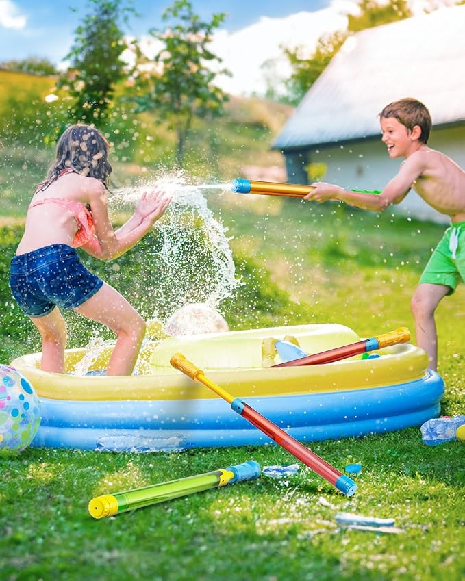 LQYoyz Water Soaker Blaster -16.5'' Bulk Squirt Gun for Kids Adults Water Game Fighting Toys for Summer Swimming Pool Beach Outdoor Activity 6 PCS