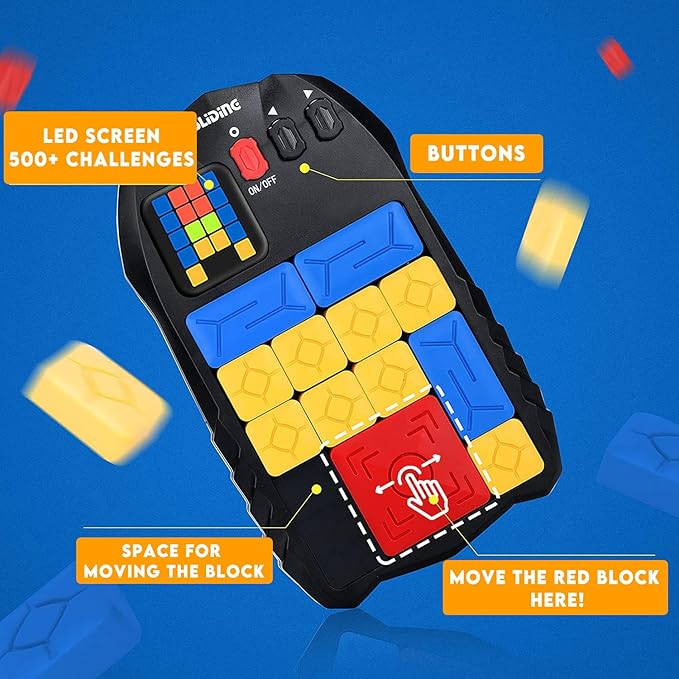 Super Slide Games, Puzzle Games - with 500+ Levels, Electronic Brain Games - STEM Learning Toy, Brain Teaser Puzzle Fun for All Ages