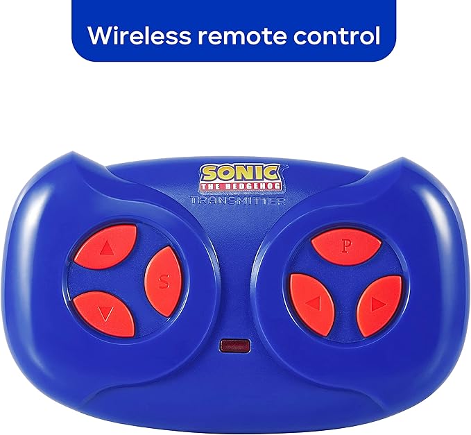 Sonic The Hedgehog Bumper Car for Kids, 2 Speed Electric Vehicle, Toddler Bumper Car with Remote Control and 360 Degree Turning, 6V Motor, LED Lights, Gifts for Toddlers, Large