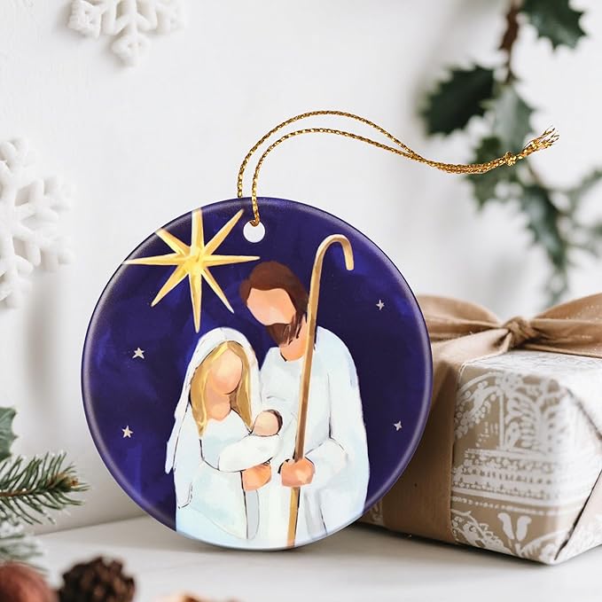 Nativity Ornaments, Christmas Ornaments: Christmas Tree Decorations, Holiday Decor, Stocking Stuffers, Gift Ideas, Xmas Gift, Christian Gifts & Religion Gifts
