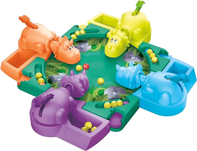 Hasbro Gaming Hungry Hungry Hippos Dino Edition Board Game, Pre-School Game for Ages 4 and Up; for 2 to 4 Players (Amazon Exclusive)
