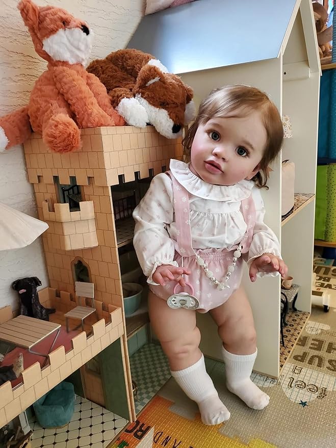 Big Size Reborn Baby Dolls Girl Vinyl 26 inch Reborn Toddler Dolls Real Looking Baby Dolls Lifelike Baby Dolls Realistic Baby Dolls Girl Toddler Reborn Doll for Boys Girls Aged 3+