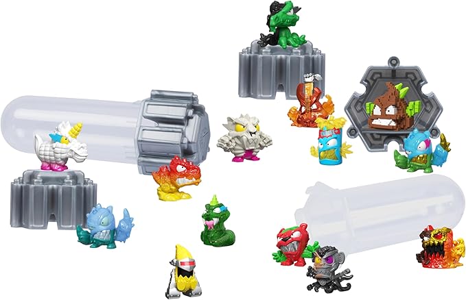 MRBEAST LAB Swarms Series 3, Hyper Fusion Series, 14 Pack Collectible Micro Beasts, 14 Collectible Stickers & 4 Fusion Caps to Build Out Your Own Biting Hot Sauce