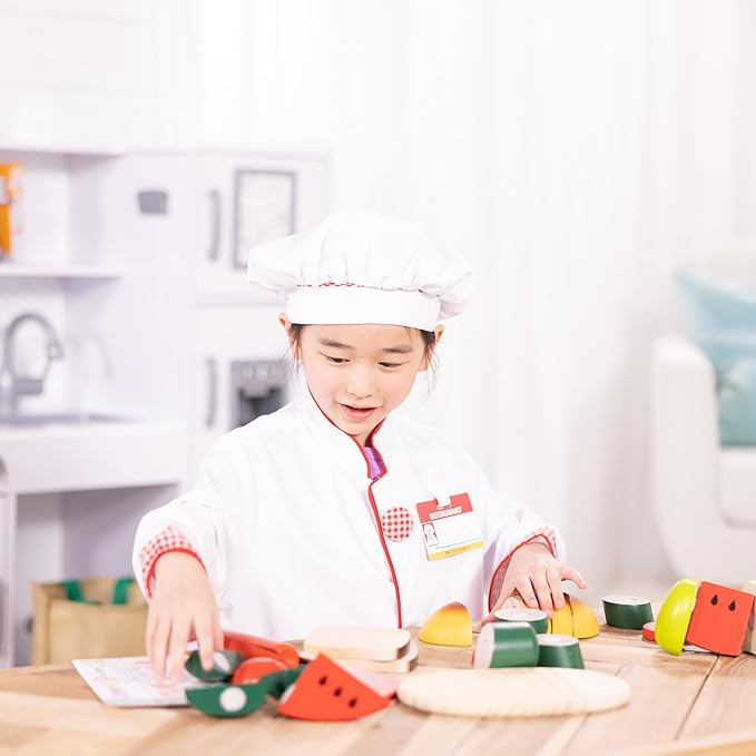 Melissa & Doug Chef Role Play Costume Dress -Up Set With Realistic Accessories Pretend Chef Outfit, Costume For Kids, Toddlers, Ages 3+