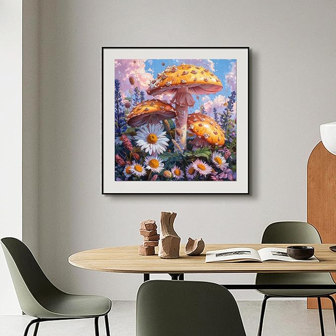 Wooden Puzzles for Adults 200 Pieces, Mushroom Flower Wooden Jigsaw Puzzles for Adult and Kids, 11.2 Inch Medium Size Family Reunion Puzzle, Valentine's Day Puzzle Gifts for Lovers Friends and Family