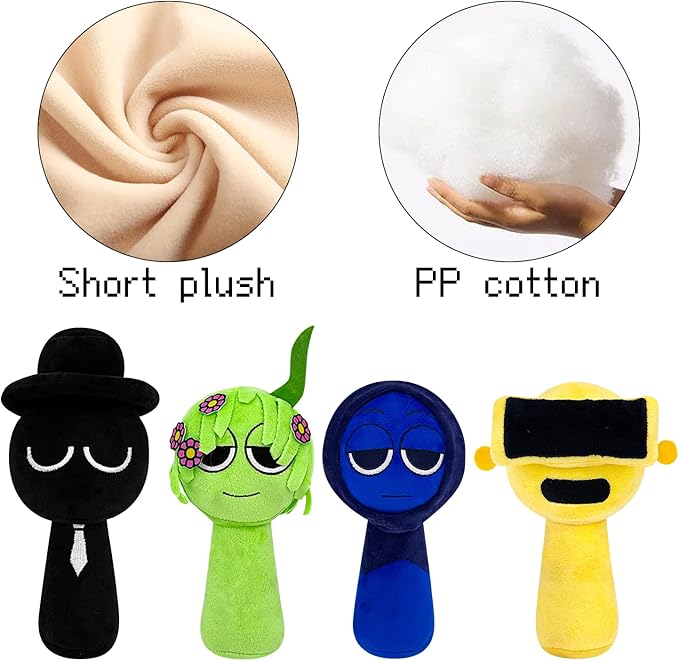 Sprunki Plush Toys, Horror Games Plushies Toy for Fans, Soft Stuffed Animal Pillow Figure Doll Christmas Birthday Gifts for Adult Kids (20Pcs)