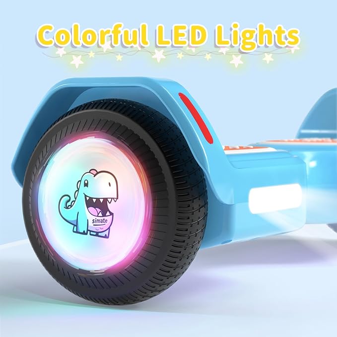 6.5" Bluetooth Scooter, LED Lights & APP & Music Speaker, Long Battery Life, Gifts for Kids & Adults & Girls & Boys, for All Ages