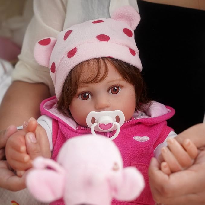 Reborn Baby Dolls Girl Nicole, 22 inch Cute Soft Vinyl Realistic-Newborn Baby Dolls Poseable Real Life Lifelike Baby Dolls with Doll Accessories for 3+ Year Old