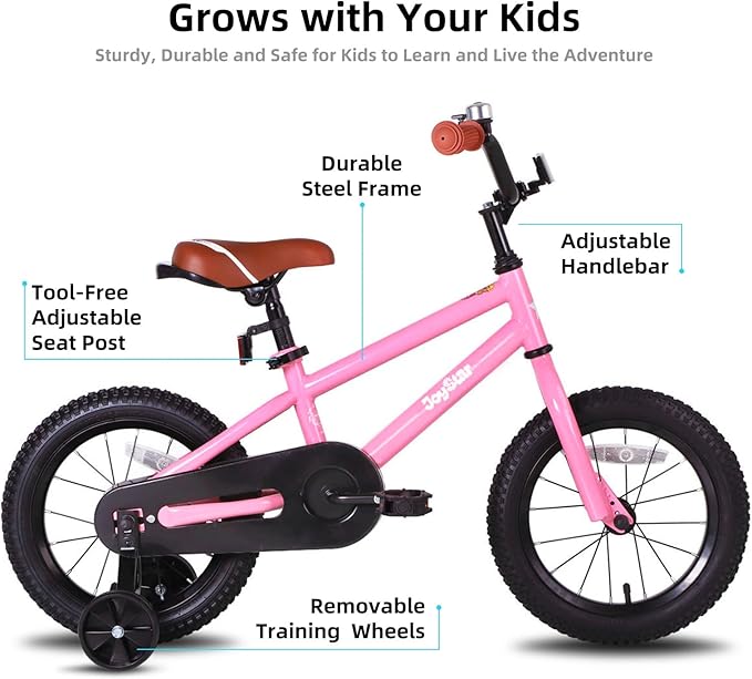 JOYSTAR Kids Bike for Ages 2-12 Years Old Boys Girls, 12-20 Inch BMX Style Kid's Bikes with Training Wheels, Children Bicycle for Kids and Toddler, Multiple Colors