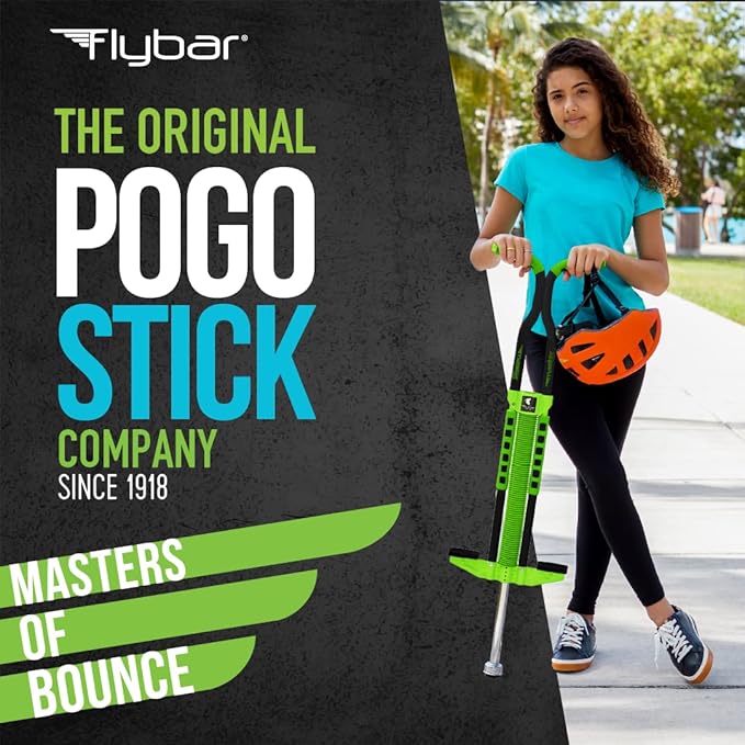 Flybar Master Pogo Stick, Ages 9+, 80 to 160 lbs, Easy Grip Handles, Anti-Slip Pegs, Outdoor Toys for Boys Girls, Outside Toys for Kids, Teens Tweens