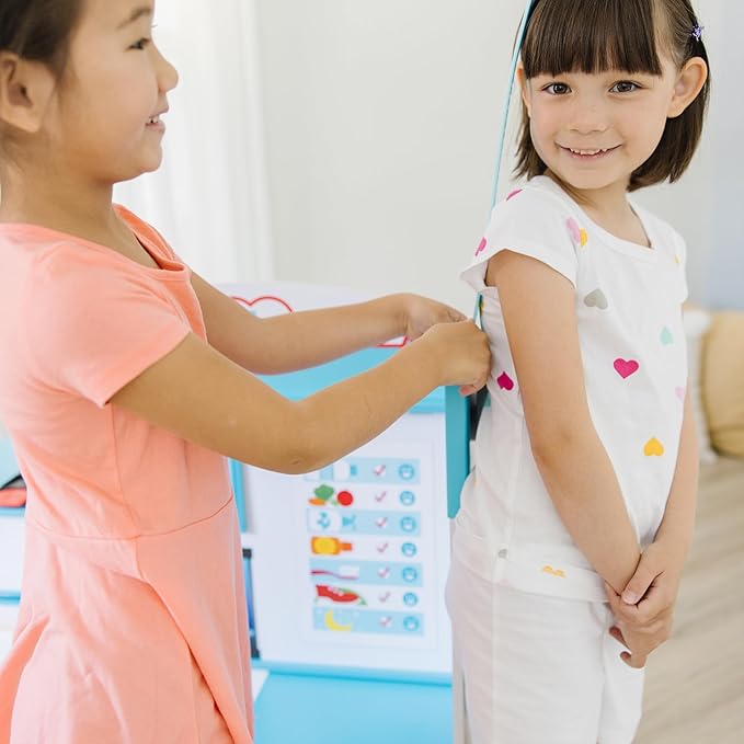 Melissa & Doug Wooden Get Well Doctor Activity Center - Waiting Room, Exam Room, Check-In Area - FSC Certified