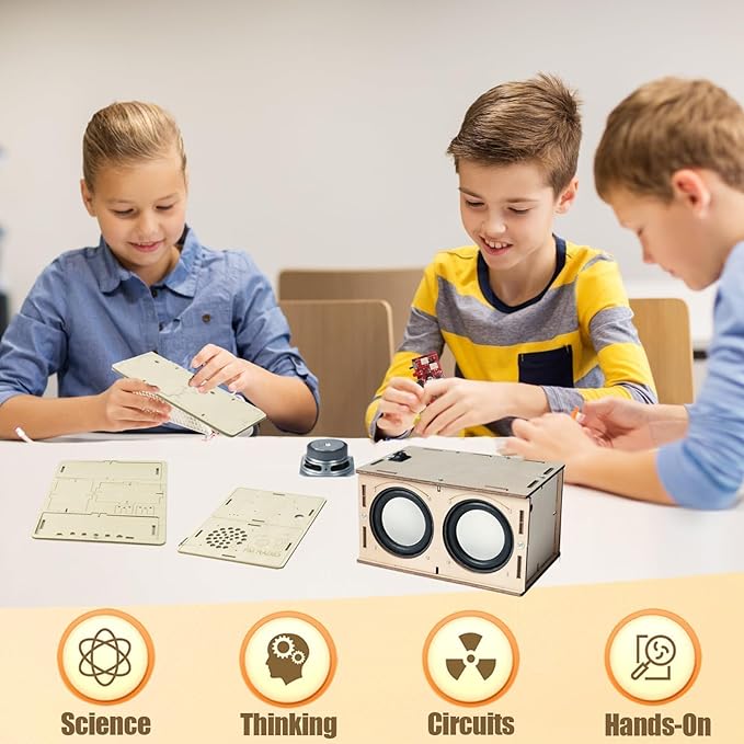 STEM Toys Building Kits for Kids Ages 8-12 14-16 Birthday Gifts for 9 10 11 12 13 14 15 Years Old Boys Girls Teens Bluetooth Speaker DIY FM Radio Science Experiments Engineering Circuits