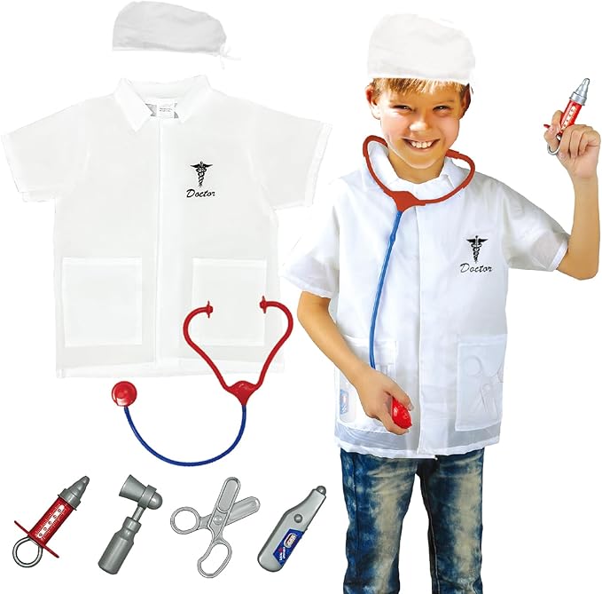 Dress Up Trunk for Kids, Pretend Dress Up Collection with Accessories, Halloween Dressup for Role Play