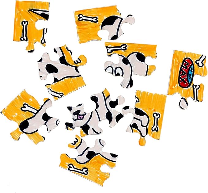 12 Blank Jigsaw Puzzles– 4 x 5.5 Inch, 9 Pieces Each – Hygloss DYI party invites, Perfect for Decorating, Kids' Activities, Arts & Crafts or Party Favors - Puzzle Pieces to Draw On for Crafts