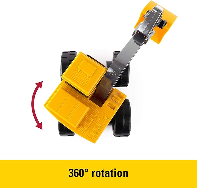 John Deere Sandbox Big Scoop Excavator Toy with Tilting Dump Bed - Construction Toys - Frustration Free Packaging FFP - 15 Inch