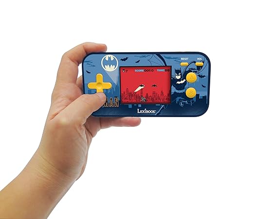 Lexibook - Batman - Compact Cyber Arcade Portable Console, 150 Games, LCD Color Screen, Battery Operated, Black/Blue, JL2367BAT