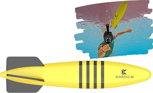 Khroom Underwater Torpedo Pool Toy | Must-Have for Vacation | 33-Foot Glide Underwater | Official UTL Game Size | Pool Dive Rocket Glider (Classic)