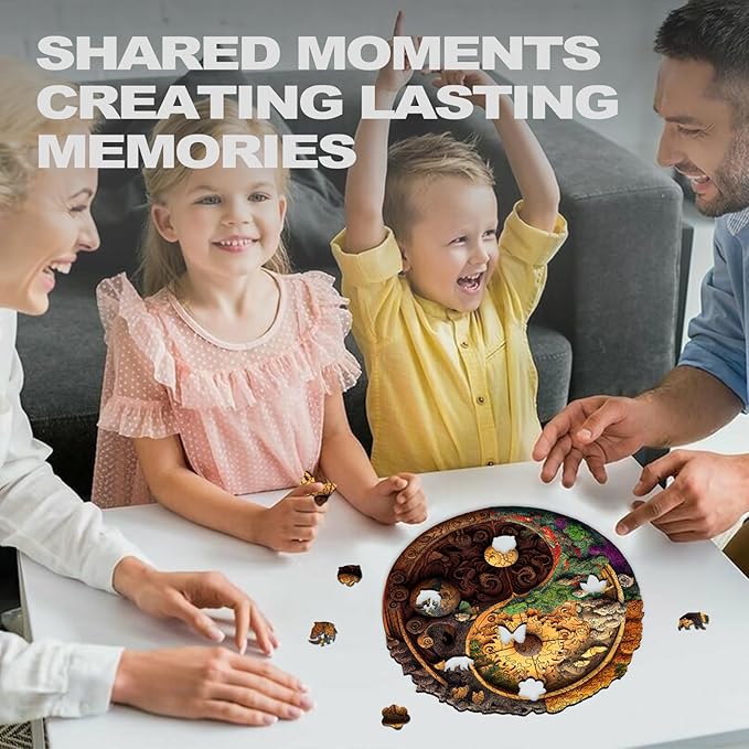 Wooden Puzzles for Adults, Whale Unique Shaped Wooden Jigsaw Puzzle, Ocean Animals Wood Cut Puzzles, Birthday Holiday, 170 Pieces, 10.23"x12.79"